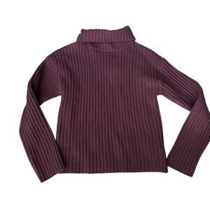 Forever 21 Girls Pink Ribbed Long Sleeve Turtleneck